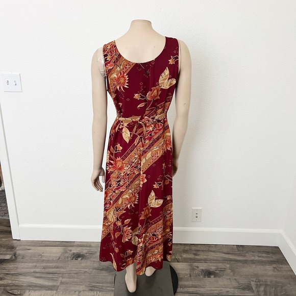 Vintage Red and Orange Maxi Dress - Picture 2 of 10